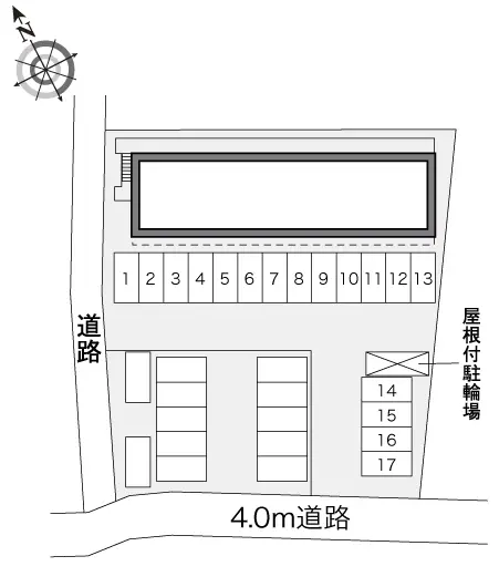 ★手数料０円★本庄市本庄４丁目　月極駐車場（LP）